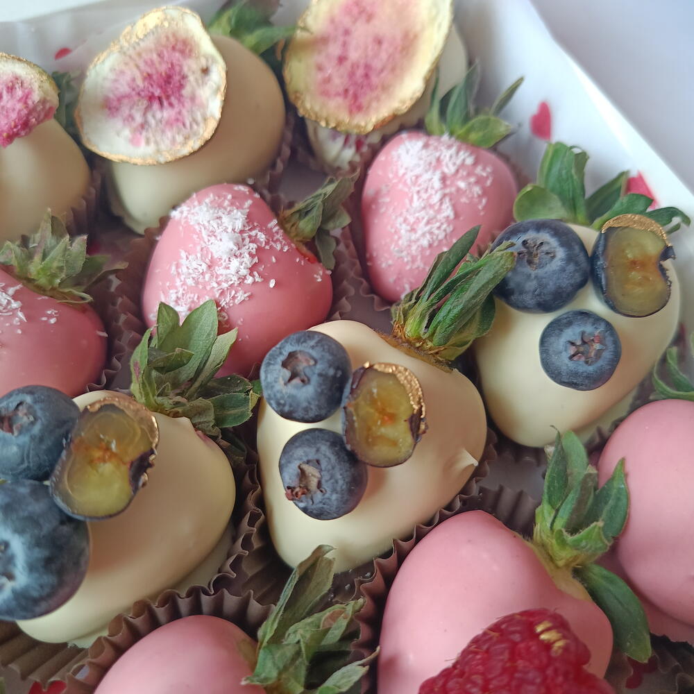 Набор с клубникой в шоколаде 
30 шт💗Клубника в бельгийском шоколаде 🍓 Дофаминовый букет — фото 6