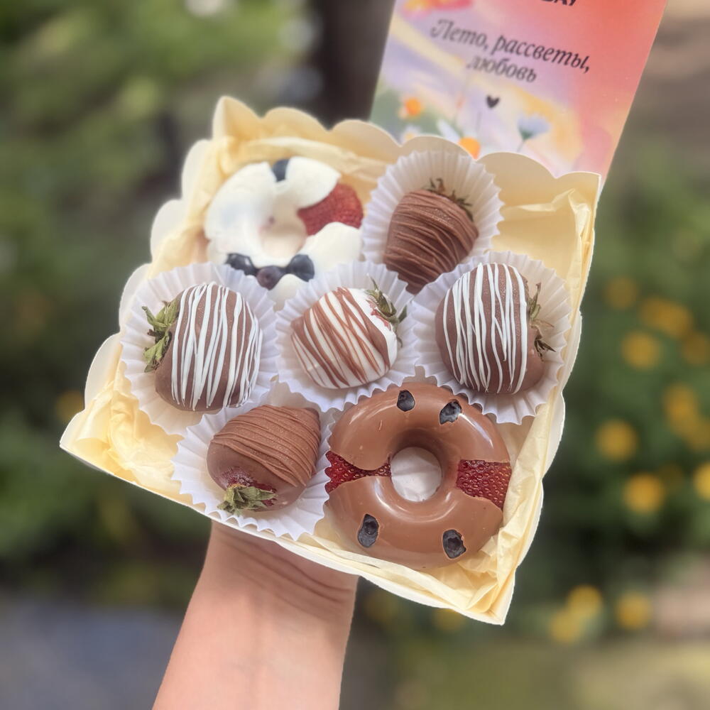 Сет клубники в шоколаде + Ягодный Донат «Тренд Донат» — фото 6