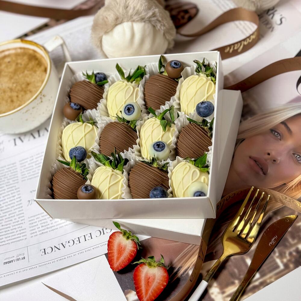 Клубника в шоколаде 9-16 шт. Подарочный набор 1004. Leora-chocolate — фото 6