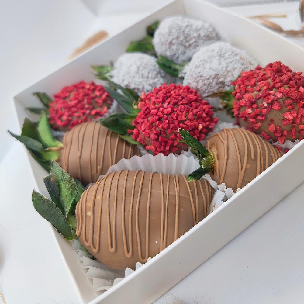 🍓 T03: клубника в шоколаде с малиной и кокосом 9-12 ягод — фото 7