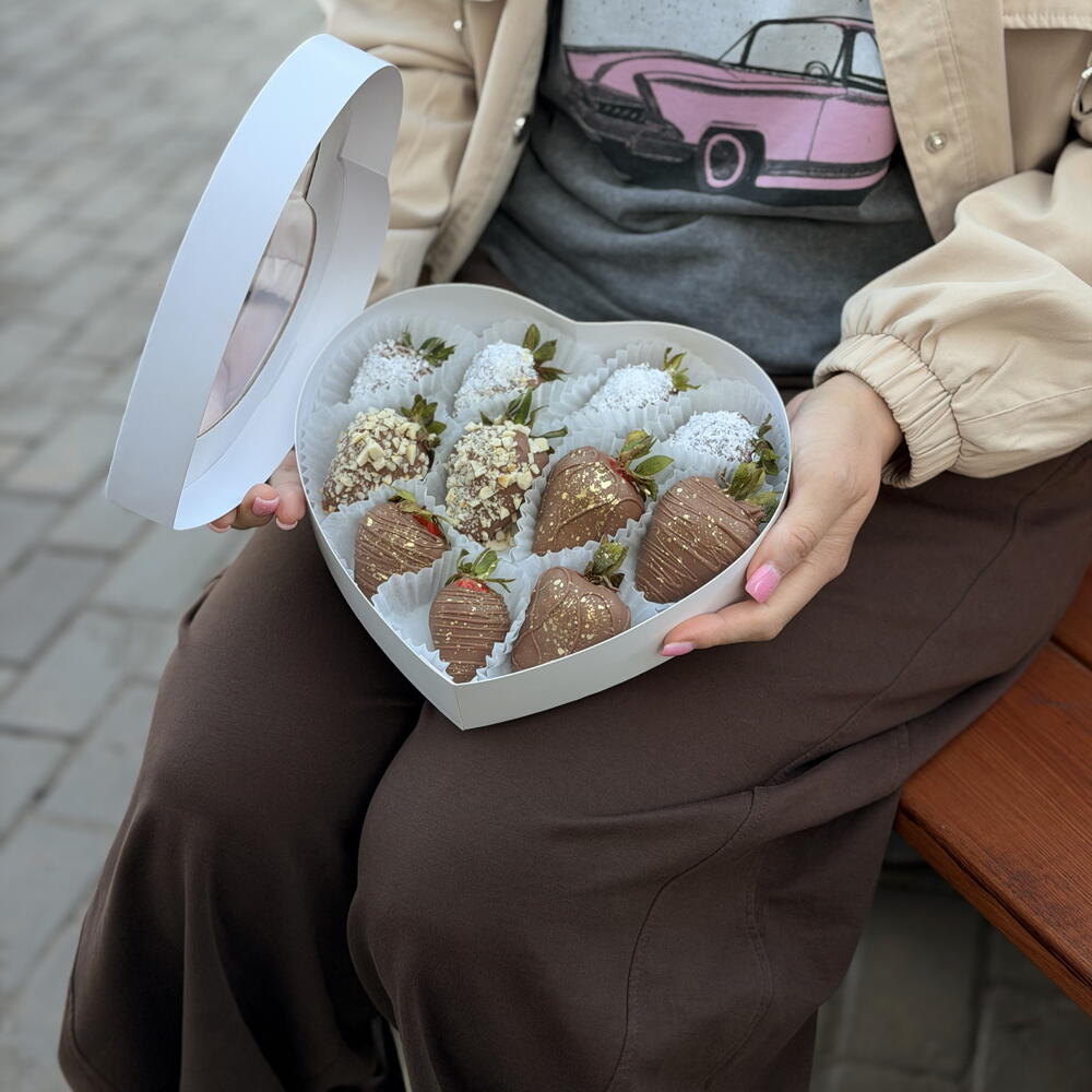 Клубника в шоколаде без сахара в наборе «Сердце» — фото 4