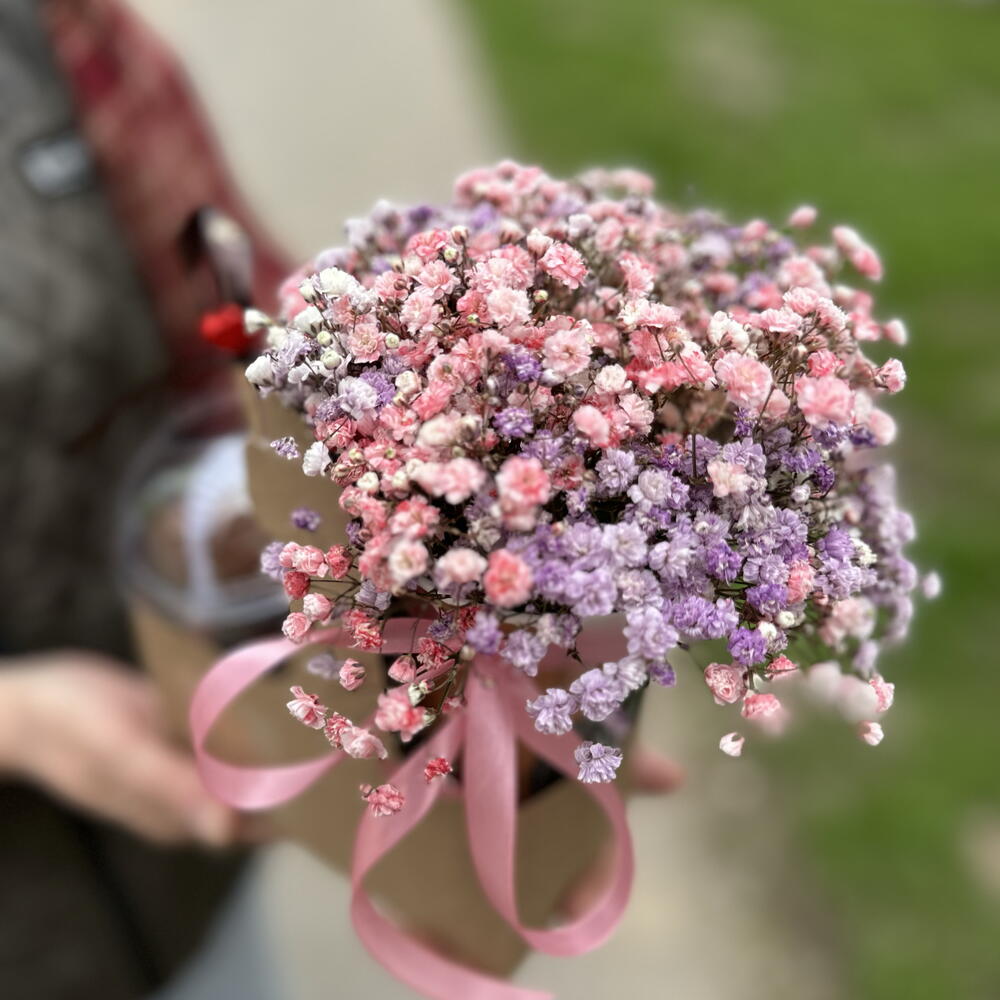 Клубника в шоколаде стакан, гипсофила — фото 4