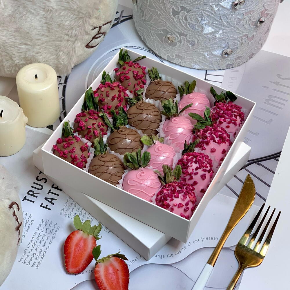Клубника в Шоколаде 9-16шт. Бельгийский шоколад Callebaut. Подарочный набор 3091 — фото 6