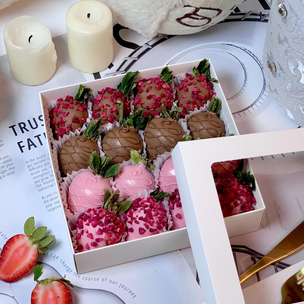 Клубника в Шоколаде 9-16шт. Бельгийский шоколад Callebaut. Подарочный набор 3091 — фото 2