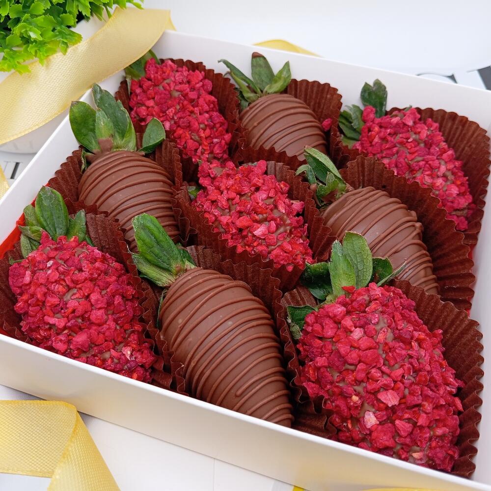 Клубника в шоколаде - Набор "Strawberry boom" (9 штук) — фото 3