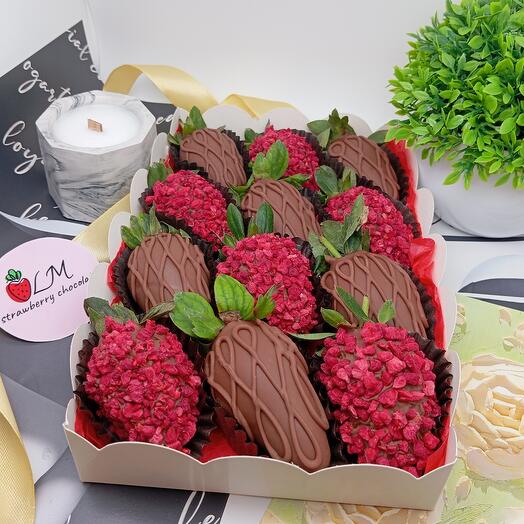 Клубника в шоколаде - Набор "Strawberry boom" (12 штук) — фото 1